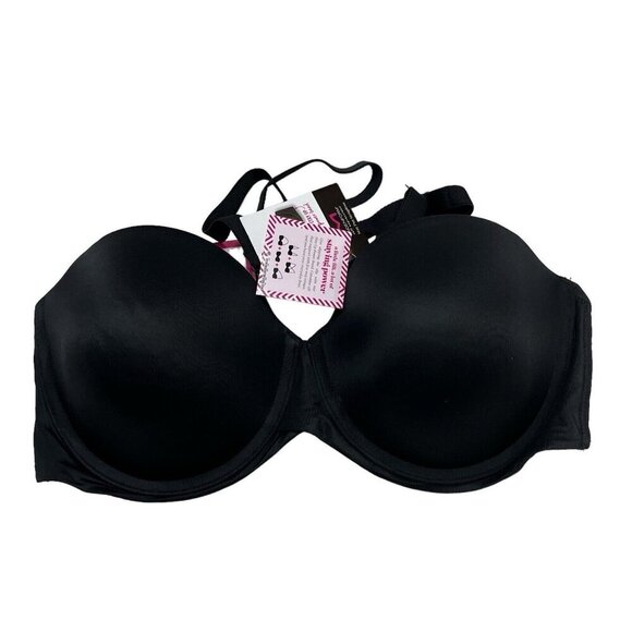 Maidenform 40D Self Expressions Stay Put Strapless Bra Black Underwire SE6990 - Picture 1 of 5